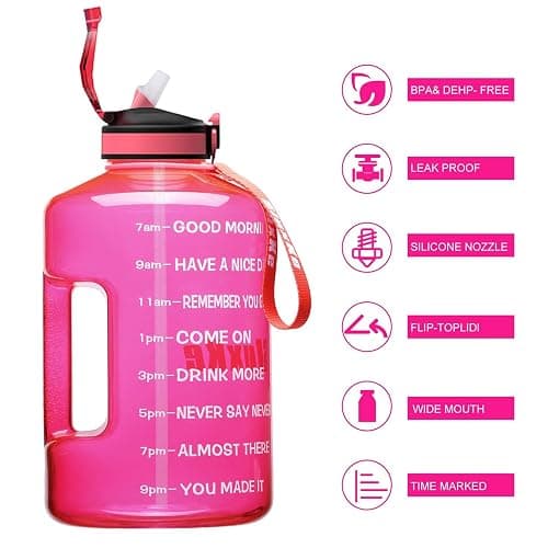  1 Gallon Motivational Sports Water Bottle  thumbnail 6