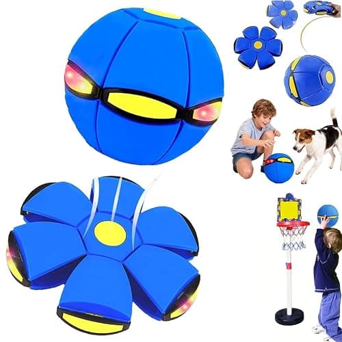 Dual-Form Magic Metaball & Flying Saucer - Switchable Bouncing Ball Toy with 6 LED Lights for Kids, Parent-Child Interactive Play, Outdoor & Indoor Fun Gifts - Image 1