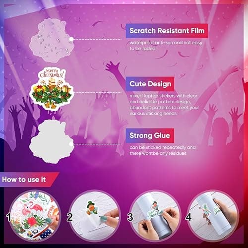 Outus 50 Pcs Seasonal Holiday Stickers Pack Halloween Christmas Easter | Teachers Classroom Rewards, Scrapbook Planner Decor, Party Supplies, Valentine Independence Day Thanksgiving Themes thumbnail 6