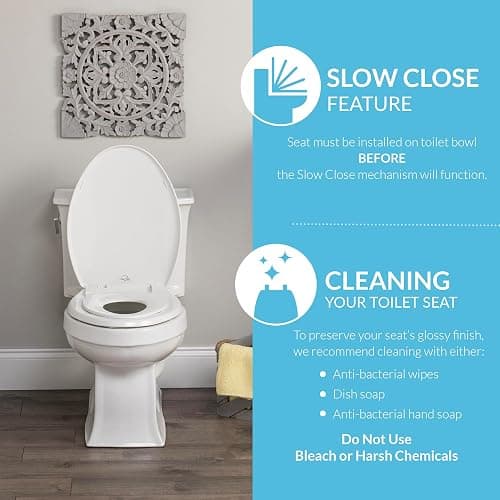 Little2Big Toilet Seat with Built-In Toddler Potty Training Seat, Slow Close, Easy to Install, Made in USA, ELONGATED, White thumbnail 9