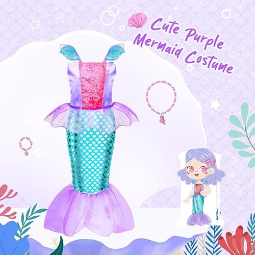 Meland Princess Dress Up - Dress Up Clothes for Girls with Toys,Christmas Birthday Gift for Toddler Girls 3,4,5,6,7,8 Years - Pink thumbnail 4