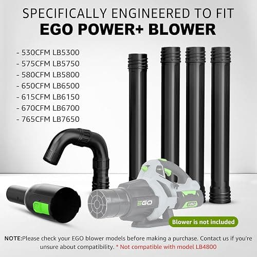 Sealegend Gutter Cleaning Attachment Kit Compatible with EGO 530CFM, 580CFM, 575CFM, 650CFM, 615CFM, LBX6000 Leaf Blowers 360° Rotation Nozzle, Extends Up to 8.3FT from The Ground thumbnail 2