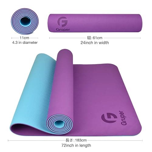 Yoga Mat Non Slip, Eco Friendly Fitness Exercise Mat with Carrying Strap,Pro Yoga Mats for Women,Workout Mats for Home, Pilates and Floor Exercises thumbnail 5
