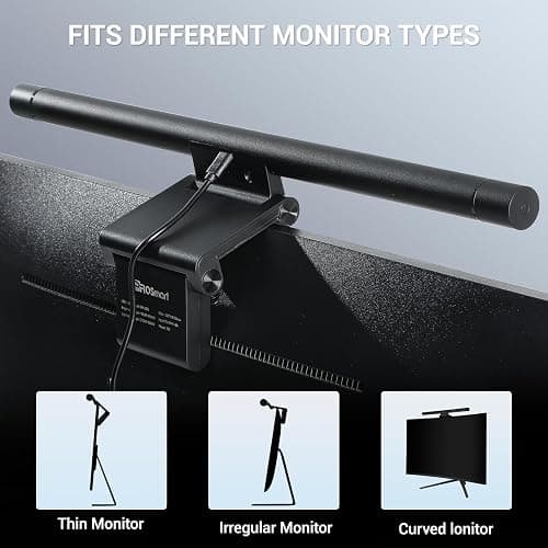 PROSmart Monitor Light Bar, Computer Monitor Lamp, 250LM No Glare Eye-Care LED Screen Bar, Fit for Curved/Flat Monitor, USB Reading Screenbar for Home/Office/Work/Game thumbnail 5
