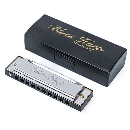 REGIUX Blues Harp Diatonic Harmonica, 10-Hole Key of C, Beginner Harmonica for Students & Adults, with Protective Case thumbnail 7