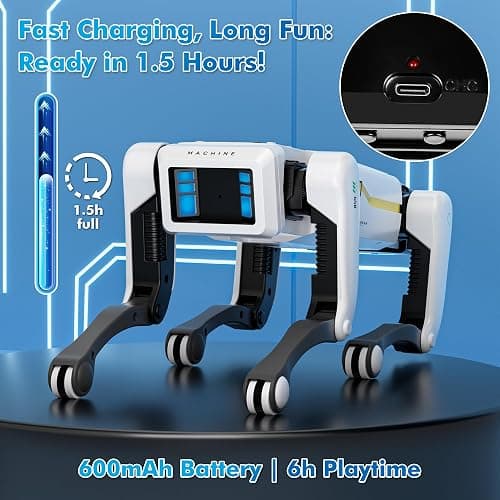 Dingdongwu Smart Robot Dog - Interactive STEM Pet with Voice Control, 30+ Actions & APP Programming, Durable Design for Kids Age 6+ (Compatible with iOS/Android) thumbnail 7