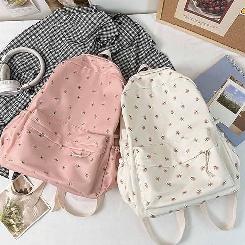 Chagoo Niedlicher Kawaii Rucksack mit Blumenmuster - Coquette Rucksack für Frauen thumbnail 6
