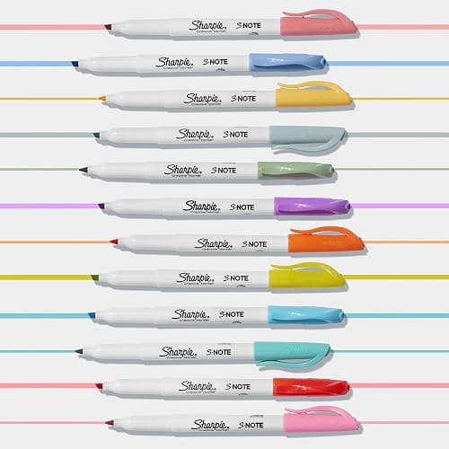 Sharpie S-Note Creative Markers Pastel Highlighters Art Marker Set Assorted Colors Chisel Tip 36 Count thumbnail 7