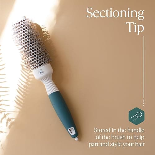 Professional Round Brush for Blow Drying - Small Ceramic Ionic Thermal Barrel Brush for Sleek, Precise Heat Styling and Salon Blowout - Lightweight Round Hair Brush (Barrel 1.3 inch, Bristle 2 Inch) thumbnail 8