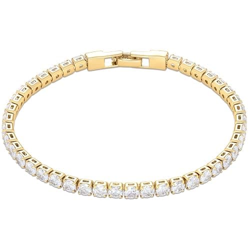 Amazon Essentials Cubic Zirconia Tennis Bracelet for Women, 7.5 - Image 1