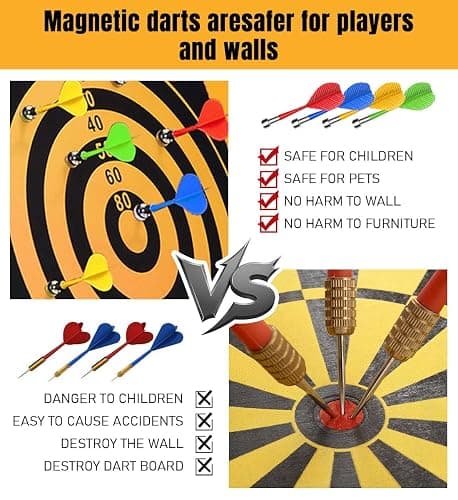 Givevan Magnetic Dart Board Outdoor Games for Kids 8-12, Teen Boys Gift Ideas for Birthday, Cool Toys for Teenage Activities Age 6 7 8 9 10 11 12 13 14 15 16 Years thumbnail 4
