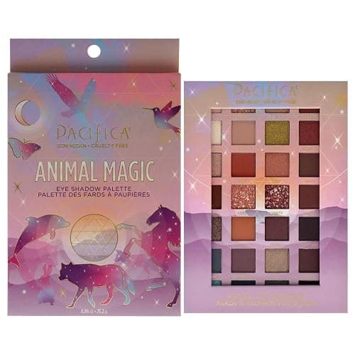 Pacifica Eyeshadow Palette – Animal Magic with Colorful Blendable Shades, Highly Pigmented Mineral Eyeshadow, Talc-Free, Vegan & Cruelty-Free, 0.89 oz (28 Shades) - Image 1
