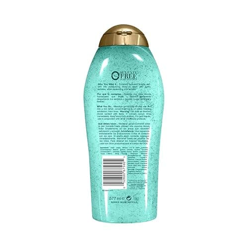 OGX Hydration + Sea Kelp & Hyaluronic Acid Sulfate-Free Lightly Moisturizing Body Scrub with Black Rice, Gentle Exfoliating Daily Body Wash to Soften & Smooth Skin, 19.5 Fl Oz thumbnail 5