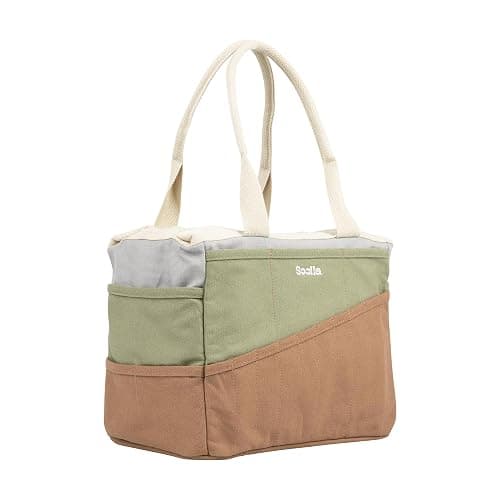 Soolla Studio Bag: Pottery Tool Bag & Art Supply Storage Organizer, Washable Craft Tote, Knitting Yarn, Crochet Projects, 30 Pockets, 25+ Colors, Canvas, Artist Gift for Students & Adults (Good Earth) thumbnail 2