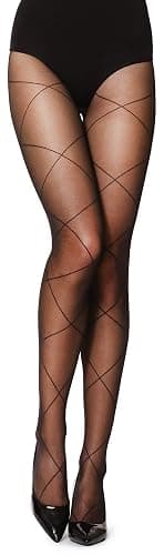 Merry Style Strumpfhosen Damen gemustert Netz Muster Rautenmuster 20 DEN GI1104 - Image 1