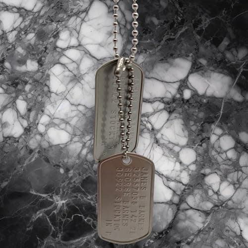James Bucky Barnes Military Army Dog Tags - Stainless Steel - Ball Chain Included - Cosplay Prop thumbnail 5