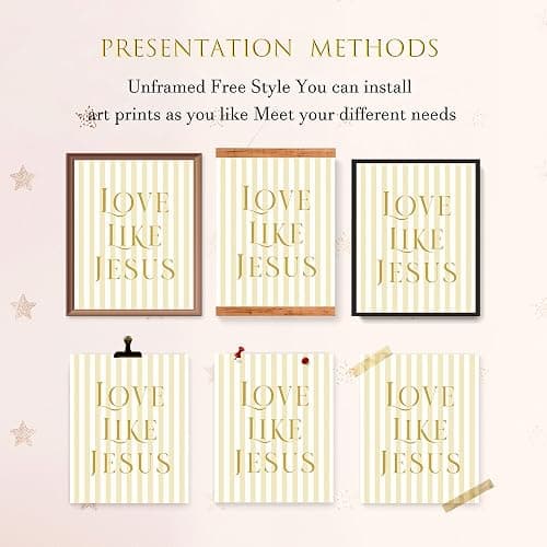 LARTSFRO Coquette Yellow Bow Jesus Wall Art Decor Posters, Butter Yellow Bow Christian Room Bedroom Bathroom Dorm Wall Art Decor Aesthetic for College Teen Girls Gifts, Inspirational Bible Verses Bow Wall Decor, 10x8 Inch Set of 4 Bow Pictures(UNFRAMED) thumbnail 4