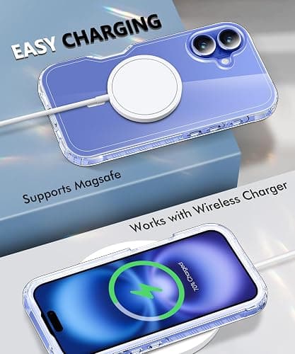 BANLEA Magnetic for iPhone 16 Plus Case Built-in Screen Protector, Clear | with Camera Lens Protector, [Compatible with MagSafe] Full Body Phone Case, Protective Cover for iPhone 16Plus 6.7" thumbnail 5