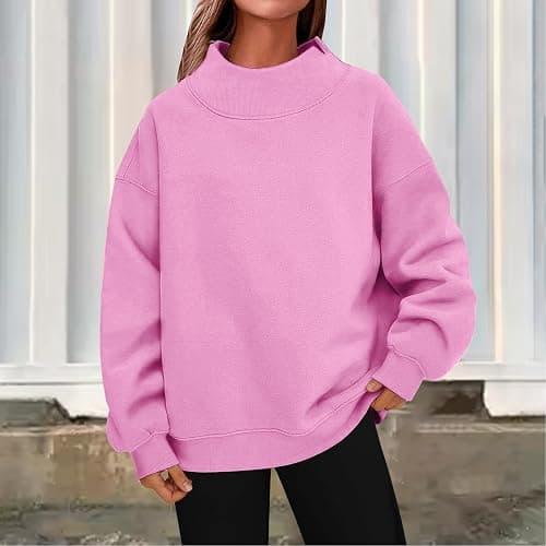 BAOQIN Mock Neck Sweatshirt For Women | Oversized Turtleneck Sweater, Long Sleeve Fleece Pullover Tops, Fall Fashion Clothes thumbnail 5