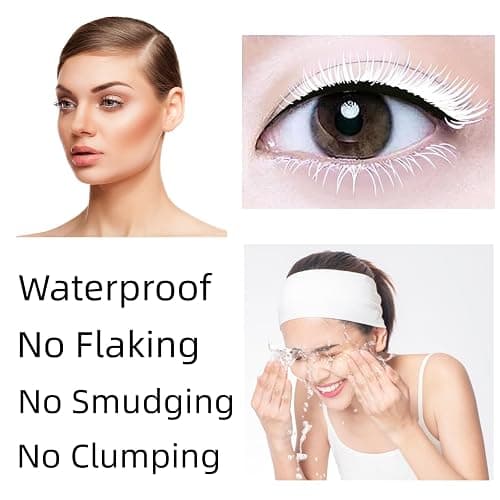 LGSZGDCN White Lashes volume mascara Extensions Makeup Lash Waterproof Fast Dry Eyelashes Curling Lengthening Primer Party Stage Use thumbnail 4
