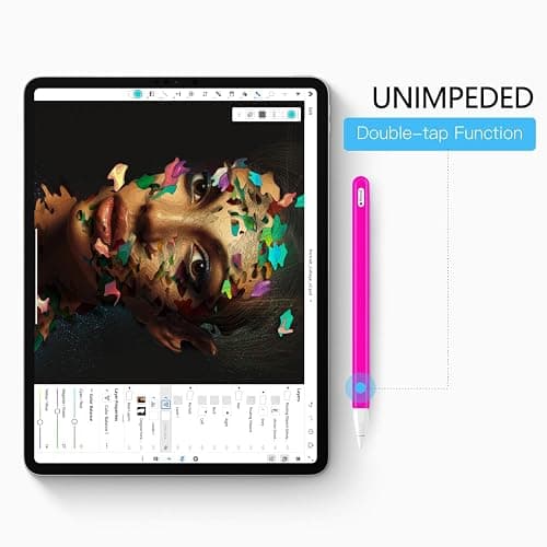 MoKo Pencil Case for Apple Pencil 2nd Generation/Apple Pencil Pro,[2 Pieces] Protective Silicone Apple Pencil 2nd Generation Pencil Holder Sleeve and Protective Nib Cover for Apple Pencil 2,Pitaya Red thumbnail 4