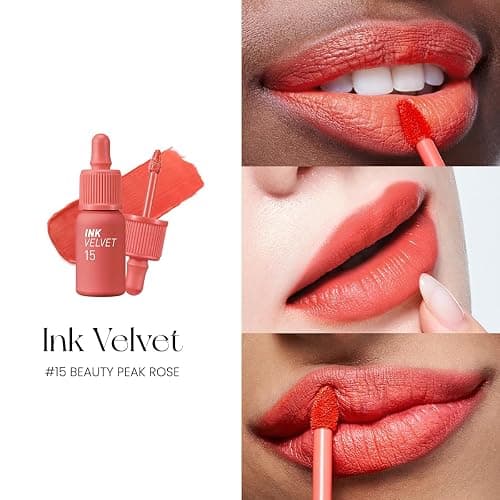 Peripera Ink the Velvet Lip Tint - High Pigment Color, Longwear, Weightless, Not Animal Tested, Gluten-Free, Paraben-Free (015 BEAUTY PEAK ROSE) thumbnail 3