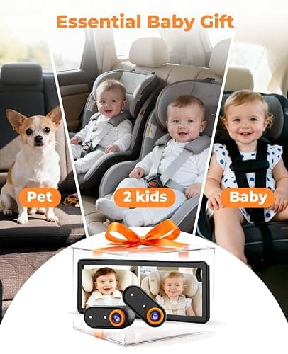 Baby Car Camera for 2 Kids, Dual Channel with 7.2" 1080P Crystal Clear Display, Easily Install Car Seat Camera with 2 IR Night Vision Cameras, Safety Back Seat Baby Camera for Rear Facing thumbnail 8