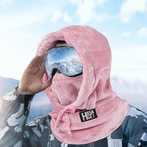 HASAGEI Ski Mask for Women Balaclava Women Men Windproof Thermal Hood Winter Neck Warmer with Plush thumbnail 6
