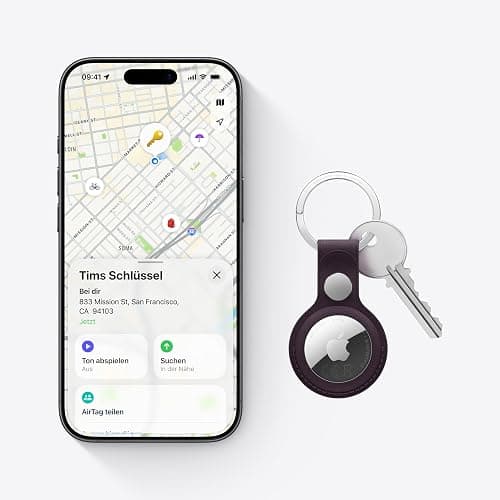 Apple AirTag (2. Generation): Tracker für Schlüsselbund, Portemonnaie und mehr: Ortungsgerät mit Ton, einfache Einrichtung mit einem klick über iPhone oder iPad, Schlüsselfinder für die genaue Suche thumbnail 2