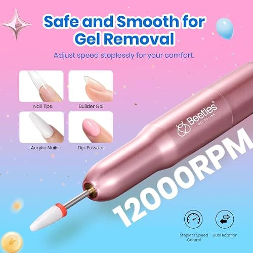 Beetles Gel Nail Polish Kit with U V Light and Nail Drill - 55Pcs Gel Nails Kit 32 Color LuliCore Polka Set with Base Top Coat Professional Manicure Set Home Salon DIY Gifts for Women thumbnail 3