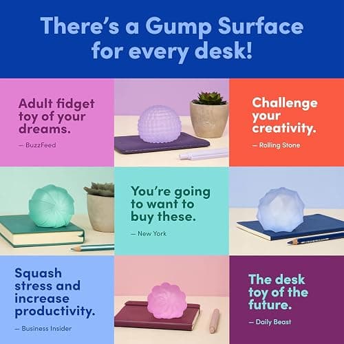 Gump Surface Gel-Filled Stress Ball | Ultra-Squishy Fidget Toy for Stress Relief & Focus | Anxiety Ball for Adults & Teens | Sensory Squeeze Toy | Cool Mix 2 Pack thumbnail 7