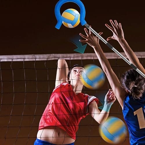 Adjustable Volleyball Spike Trainer with Question Mark Hook, Portable Lightweight Hitting Trainer for Serving, Spiking & Jump Training, Real-Ball Feel, Volleyball Gift for Beginners & Pros (No Ball) thumbnail 2