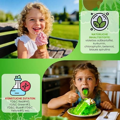 Natürliche Lebensmittelfarbe - 10 Pflanzliche Lebensmittelfarbe Pulver, 100% Natürliches Lebensmittelfarben Set, Frei von Künstlichen Farbstoffen, Ideal für Fondant, Buttercreme, Macarons, Backen thumbnail 5