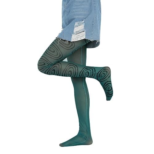 Aonoapll Women Y2k Printed Tights Mesh Pantyhose Stockings Vintage Floral High Waist Skinny Leggings Streetwear thumbnail 5