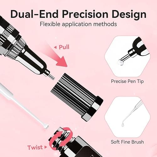 Makartt Nail Rhinestone Glue Set - Gel Nail Glue for Rhinestones, 3D Art Design Super Strong Adhesive for Charm Gems Jewel Crystal Beads Diamonds, 15ml & 8ml, Easy Use, Cured Need thumbnail 5