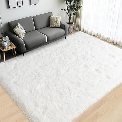 Lairep Large Area Rugs for Living Room Bedroom, 4x6 Feet Ivory Fluffy Shag Rugs, Ultra Soft Shaggy Plush Fuzzy Modern Indoor Throw Floor Carpet for Kids Girls Boys Dorm Nursery Home Decor Aesthetic thumbnail 8