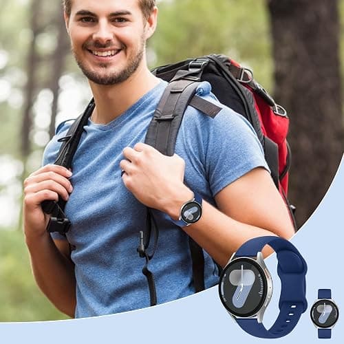 Tiorecime 12 Pack Bands Compatible with Samsung Galaxy Watch 7 6 5 4 40mm 44mm/6 4 Classic 43mm 47mm 42mm 46mm/5 Pro 45mm/Active 2 Band, 20mm Soft Silicone Sport Replacement Strap for Women Men thumbnail 4
