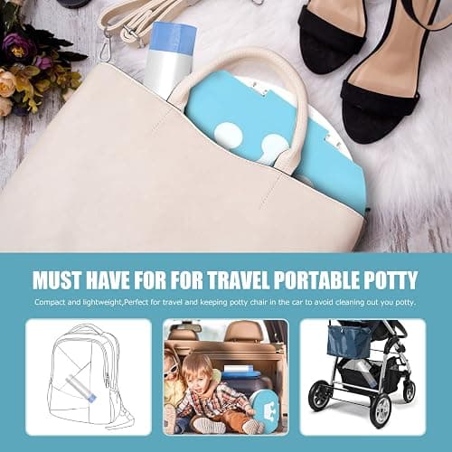 VISATOR Portable Travel Potty Chair Liners Bags Universal with Drawstring, 90 PCS (18 * 20INCH) (White) thumbnail 7