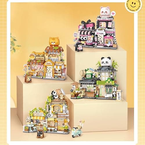 MEIEST Mini City Shop Street View Building Blocks Model Set,Simulation Animals Architecture Collection Particle Construction Building Bricks Toy,Home Decoration (Cat Grooming Room) thumbnail 6