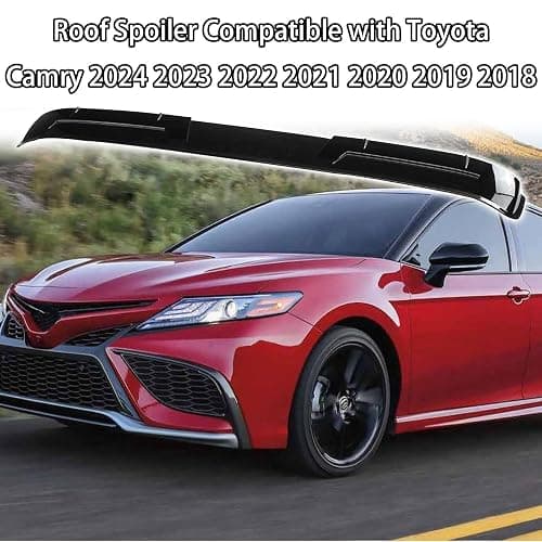 Roof Spoiler for Toyota Camry 2024-2018 Rear Roof Spoiler Tail Wing | Glossy Black，High Quality，Easy Installation，Vehicle mold release，Durable thumbnail 6