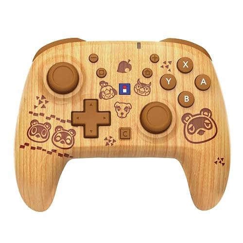 HORI Wireless HORIPAD Turbo (Animal Crossing Wood Brown) for Nintendo Switch 2 – Rechargeable Controller - Officially Licensed by Nintendo - Image 1