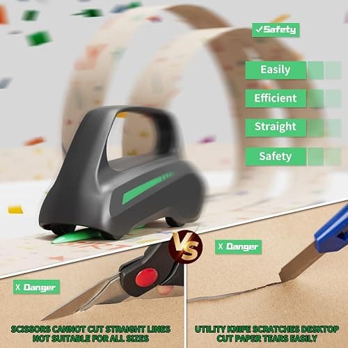 Wrapping Paper Cutter with 3 Replaceable Blades, Car Design Cutter Dispenser Tool Adapt for Any Diameter Gift Wrapping Paper Roll, Cutting Efficient Straight Easily & Safely on Halloween Christmas thumbnail 3
