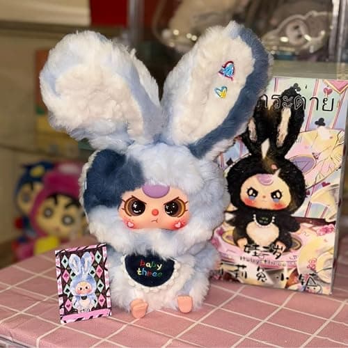 Fesuphy Baby Three Blind Box Plush, Baby Three Lily Rabbit Town V3 Series, Cute Vinyl Plush Blind Box Doll, Kawaii Collectible Toys Figure Mystery Box for Gifts, Single Box (1 of 9 Possible Styles) - Image 1