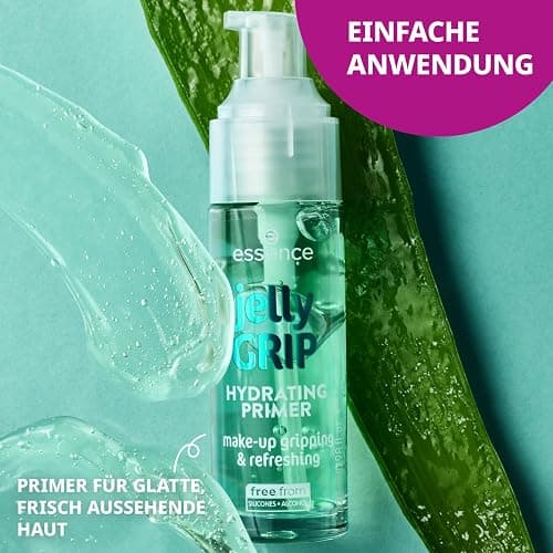 essence jelly GRIP hydrating primer – Feuchtigkeitsspendende Grundierung für glatte & frisch aussehende Haut – Grip für langanhaltendes Make-up – Vegane Kosmetik – 30 ml thumbnail 7