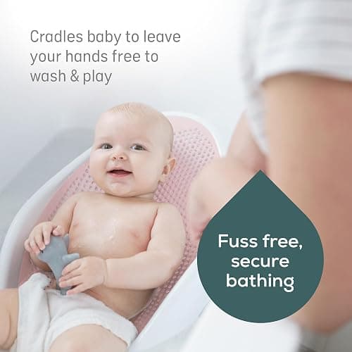 Angelcare - Baby Bath Support - Soft Touch Support - Water Level Indicator - Ideal for Babies Less Than 6 Months Old - Pink thumbnail 4