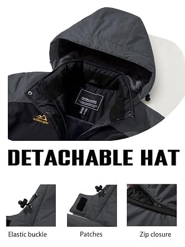 TACVASEN Women's Winter Jacket Waterproof Ski Jackets Snow Coat Warm Fleece Rain Jacket with Hood Windbreaker thumbnail 7
