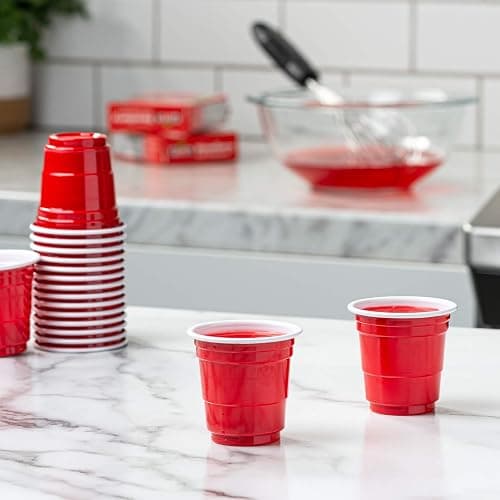 GUSTO [2 oz. - 100 Count Mini Shot Glasses Disposable - Red Jello Shot Cups for Parties and Events (Formerly Comfy Package) thumbnail 5