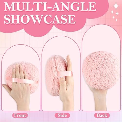 Extra Large Body Powder Puff and Container, 6 Inch Oversize Dust Powder Puff for Baby Women Dusting Powder thumbnail 3