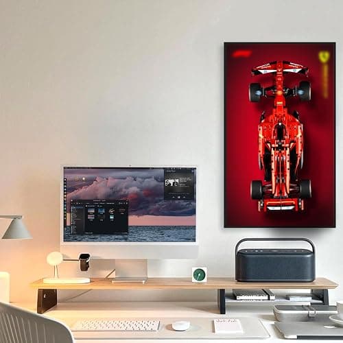 WETCEAOM Display Wallboard for Lego Technic Ferrari SF-24 F1 Car 42207, Compatible with Ferrari F1 Car Display Frame, Ideas for Lego Car Wall Mount Display Lovers, Only Frame (31.5x19.7in) thumbnail 5
