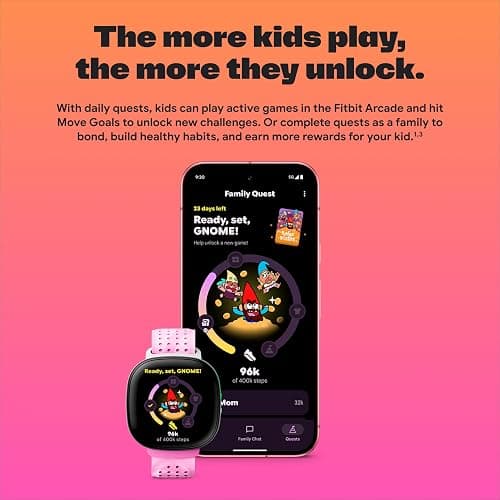 Fitbit Google Ace LTE - Kids Smartwatch with Call, Message, GPS, and Activity-Based Games, Ace Pass Data Plan Required - Spicy - Moovin thumbnail 14